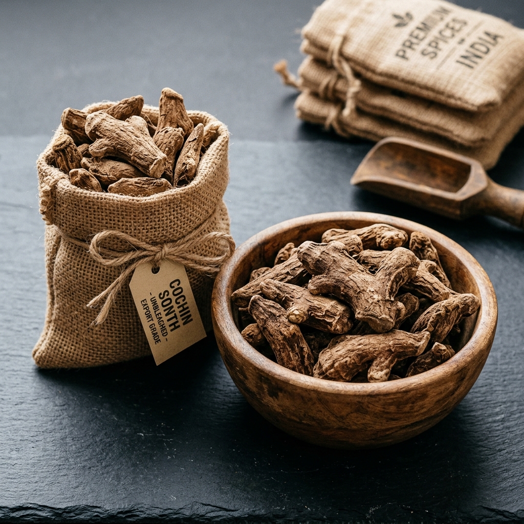 Cochin Dry Ginger (Sonth) — Wholesale Unbleached Grade